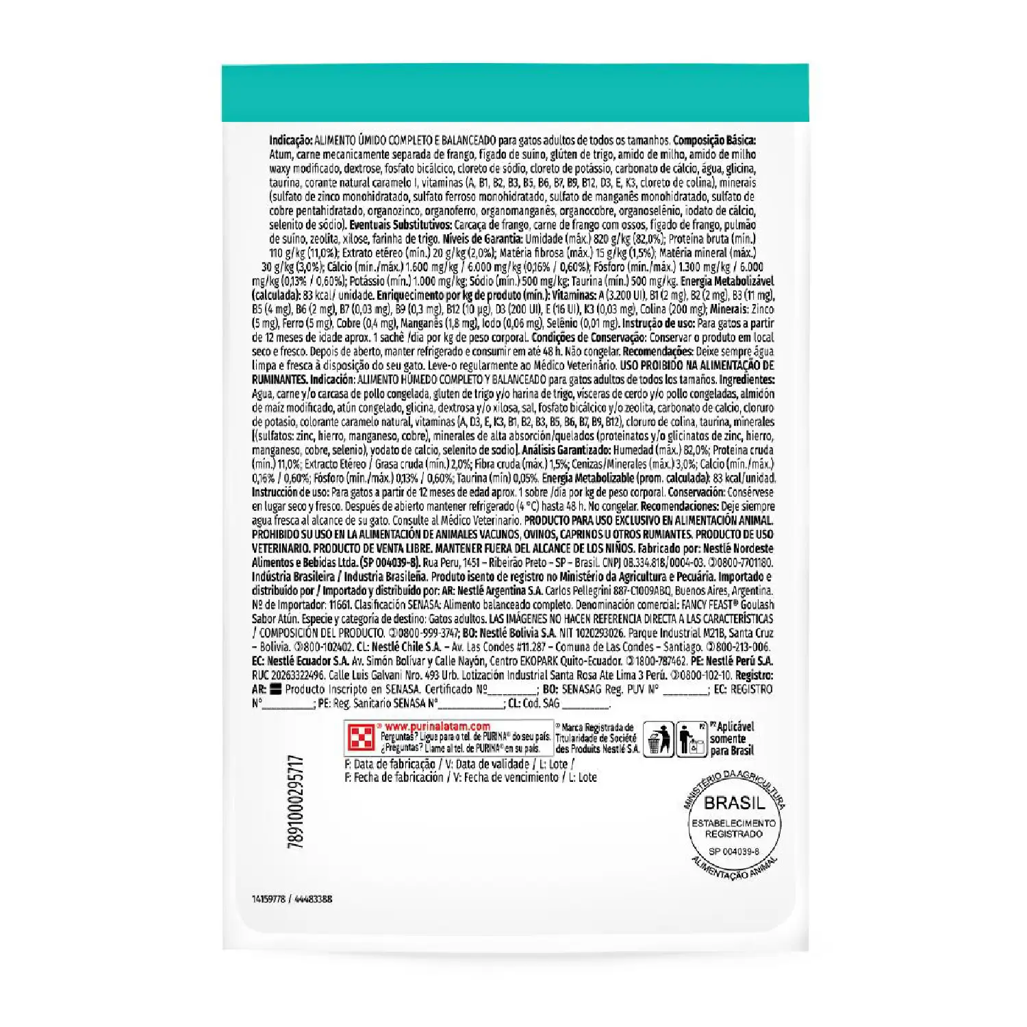 Ração Úmida Fancy Feast Goulash Atum